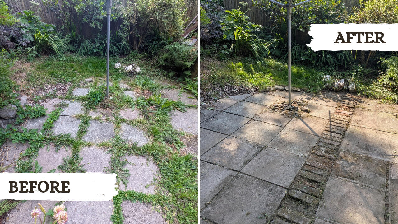 Two gardeners in Machynlleth, Wales