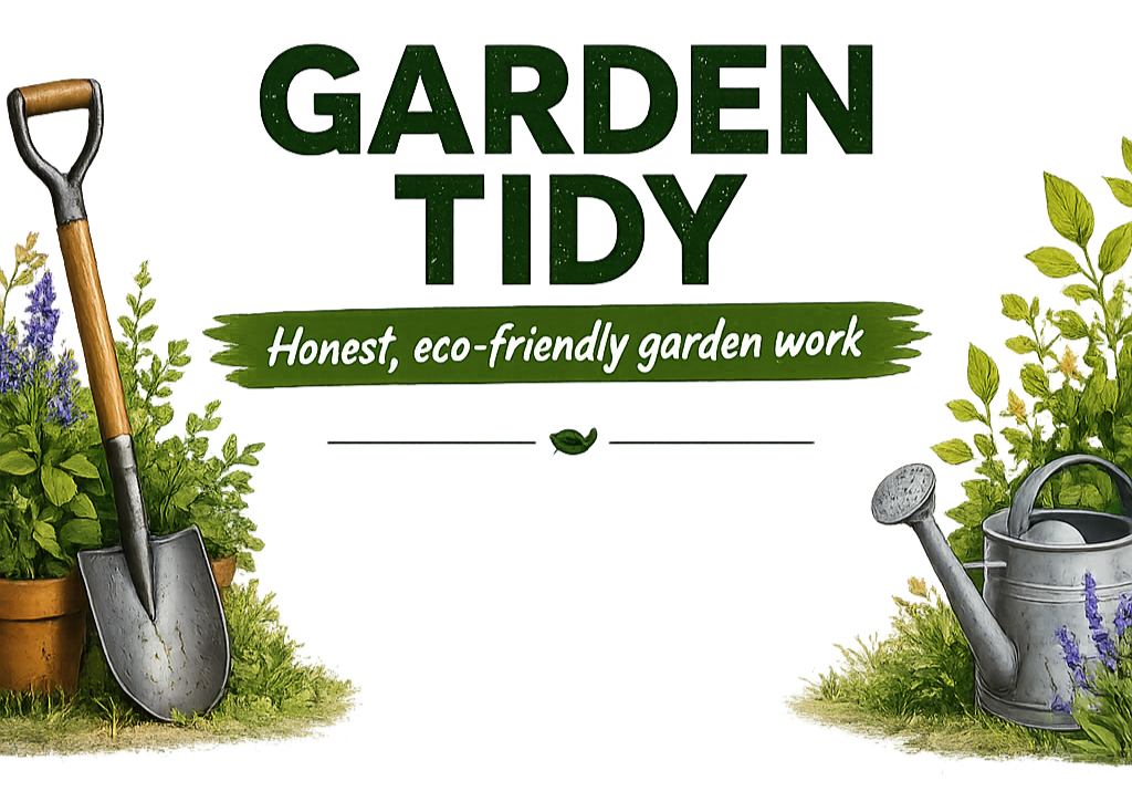 Grounded Gardeners Machynlleth logo with a person meditating under a tree